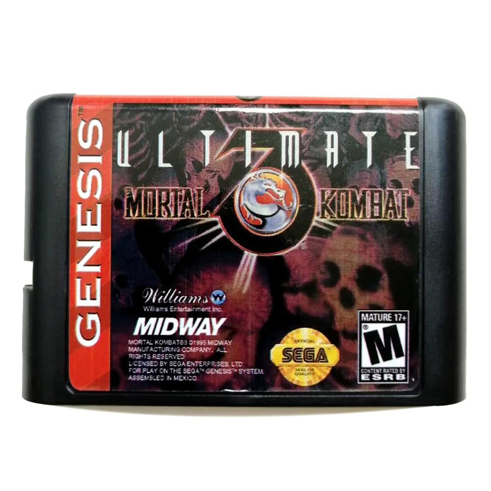 Ultimate Mortal Kombat 3 Sega Genesis megadrive S..